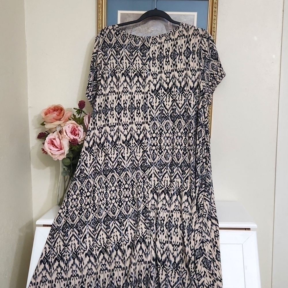 Rachel Zoe Shirt Dress Size 1X Casual Vacation Cruise Lagenlook - Picture 8 of 10